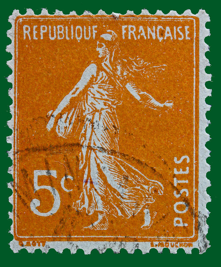 French Postage Stamps #6 Photograph by James Hill