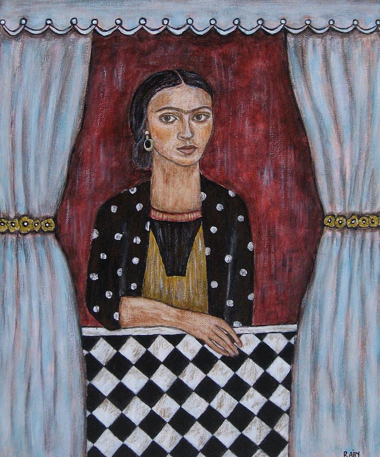 Portrait Painting - Frida Kahlo #6 by Rain Ririn