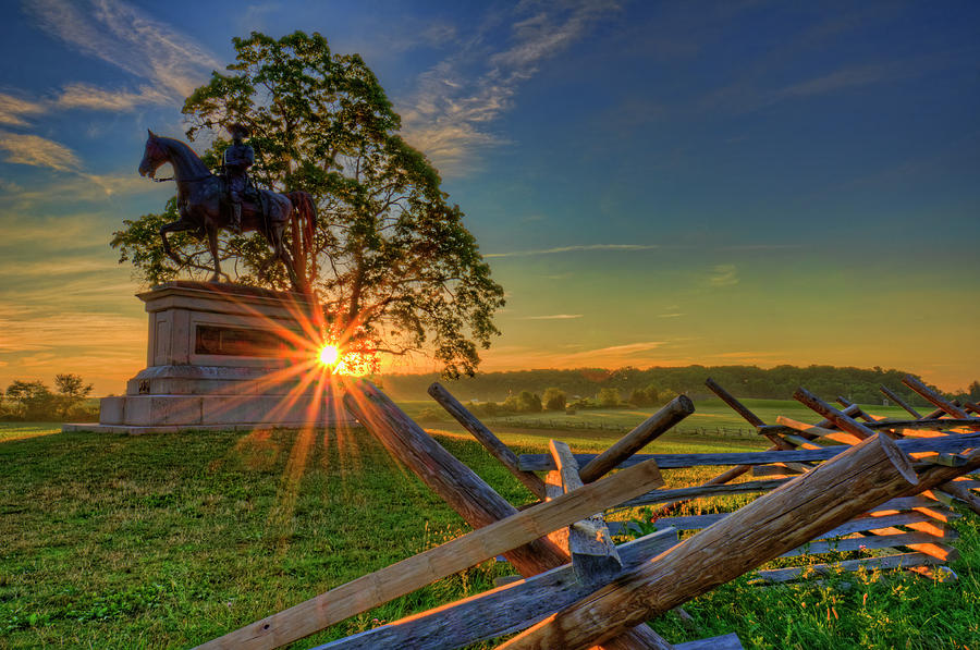 Gettysburg McPherson Ridge sunrise Photograph by Craig Fildes - Fine ...