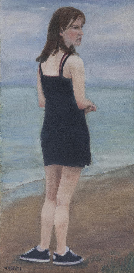 Girl At The Beach #6 Painting by Masami Iida