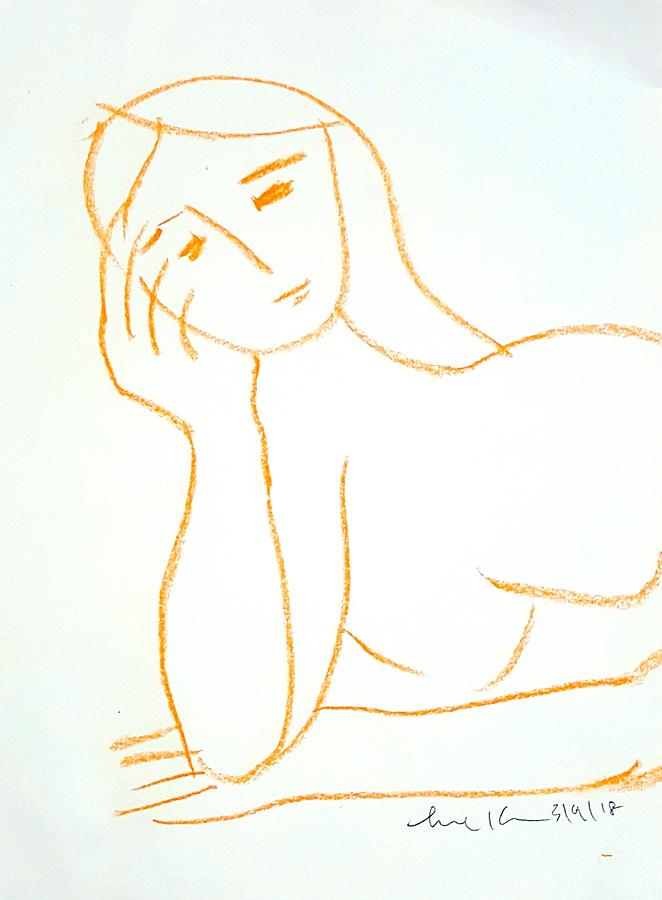 Girl #6 Drawing by Hae Kim
