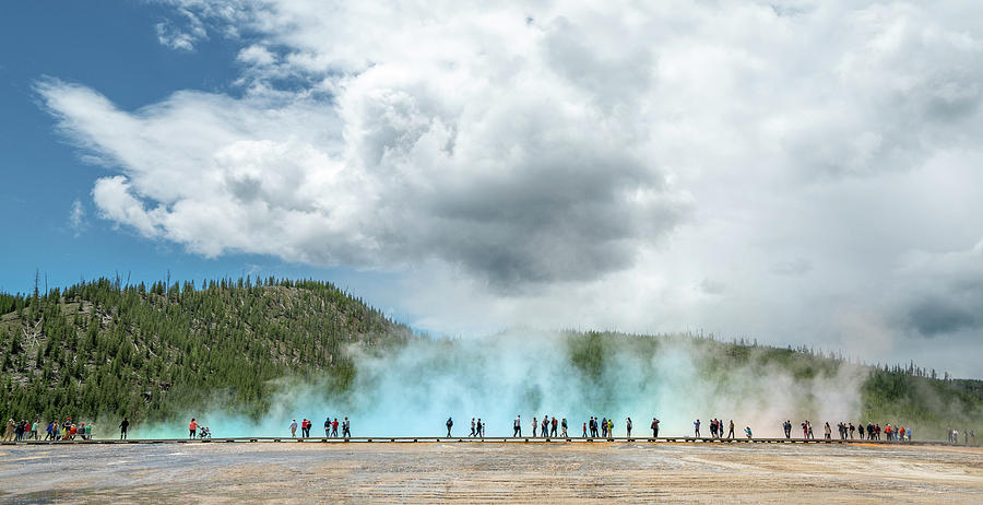 Grand Prismatic Spring at Yellowstone National Park, Wyoming, America #6 Photograph by Ryan Kelehar