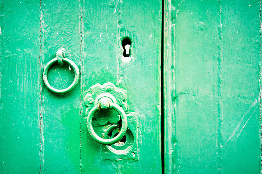 Architecture Photograph - Green door #6 by Tom Gowanlock