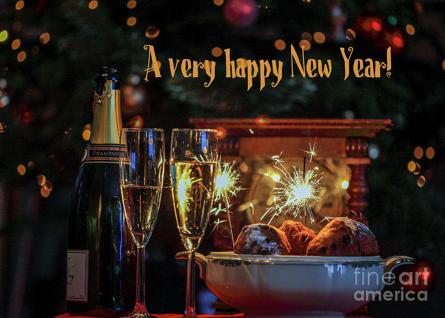 A very Happy new year card Photograph by Patricia Hofmeester
