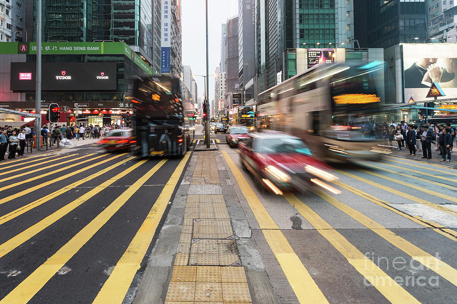 Hong Kong traffic rush #6 Photograph by Didier Marti