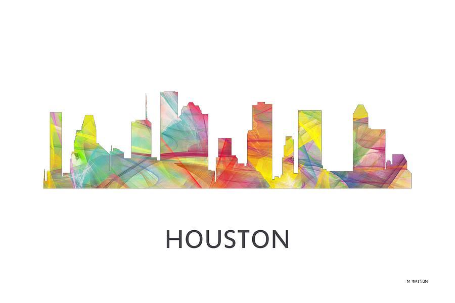 Houston Texas Skyline #6 Digital Art by Marlene Watson