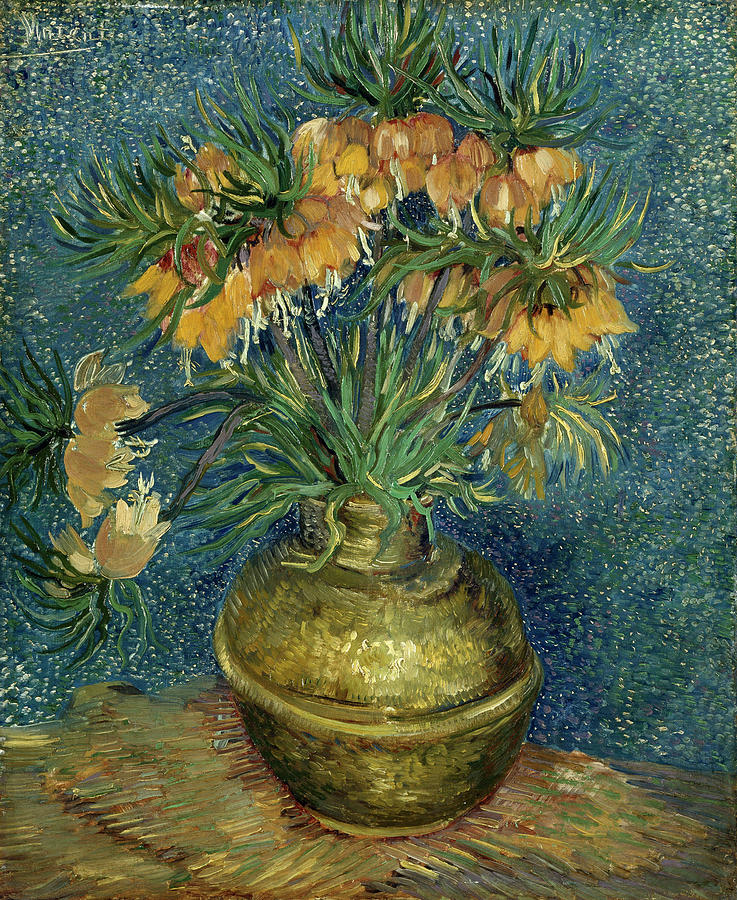  Imperial Fritillaries in a Copper Vase #7 Painting by Vincent van Gogh