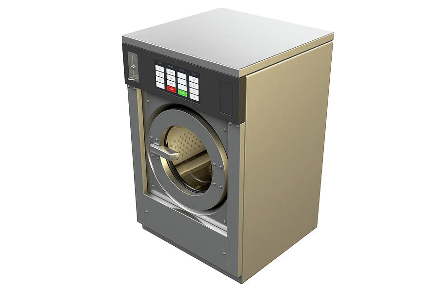 Washing Digital Art - Industrial Washing Machine by Allan Swart Washing Digital Art - Industrial Washing Machine by Allan Swart