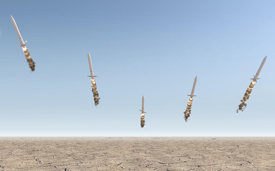 Desert Digital Art - Intercontinental Ballistic Missile #6 by Allan Swart
