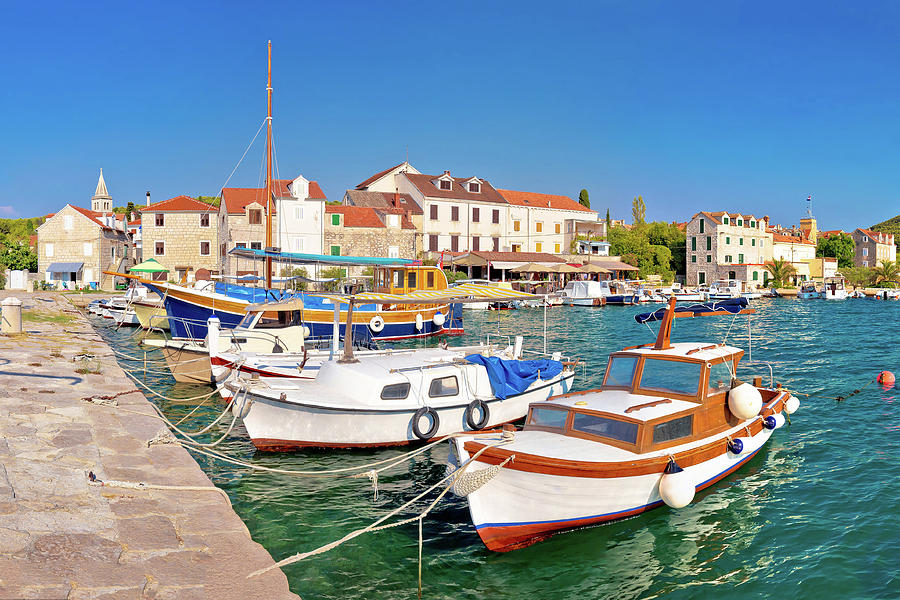Island of Zlarin harbor panoramic view #6 Photograph by Brch Photography