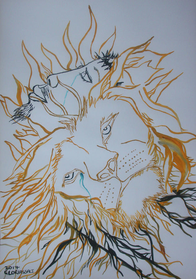 Jesus Lion Of Judah #6 Painting by Gloria Ssali