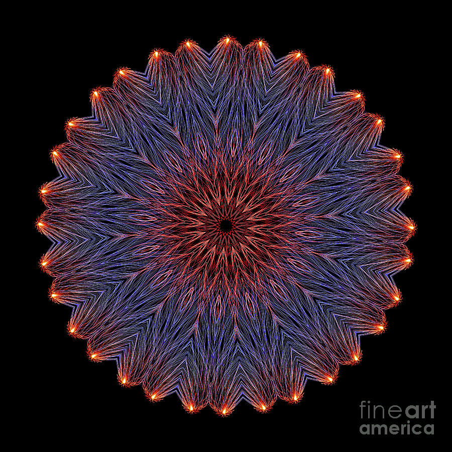 Kaleidoscope Image Created from Light Trails #6 Digital Art by Amy Cicconi