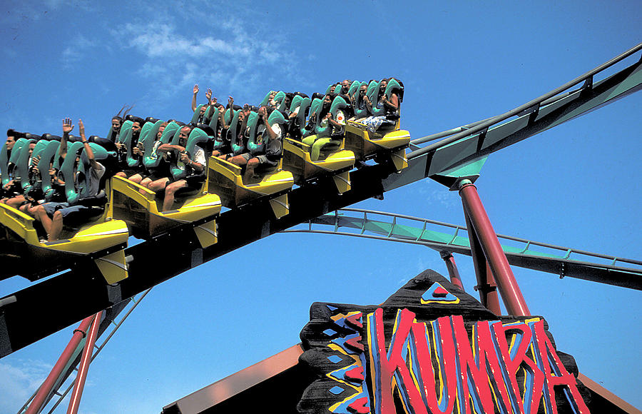 Amusement Park Photograph - Kumba Roller Coaster at Busch Gardens in Tampa ...