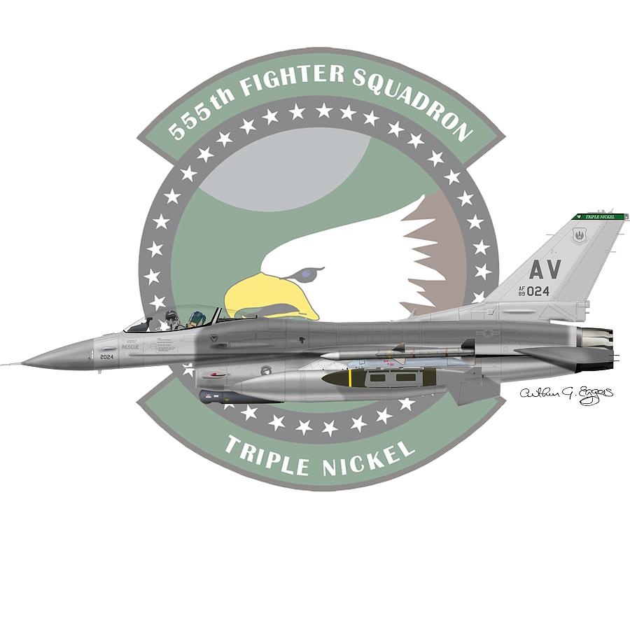 Lockheed Martin F-16C Viper #8 Digital Art by Arthur Eggers
