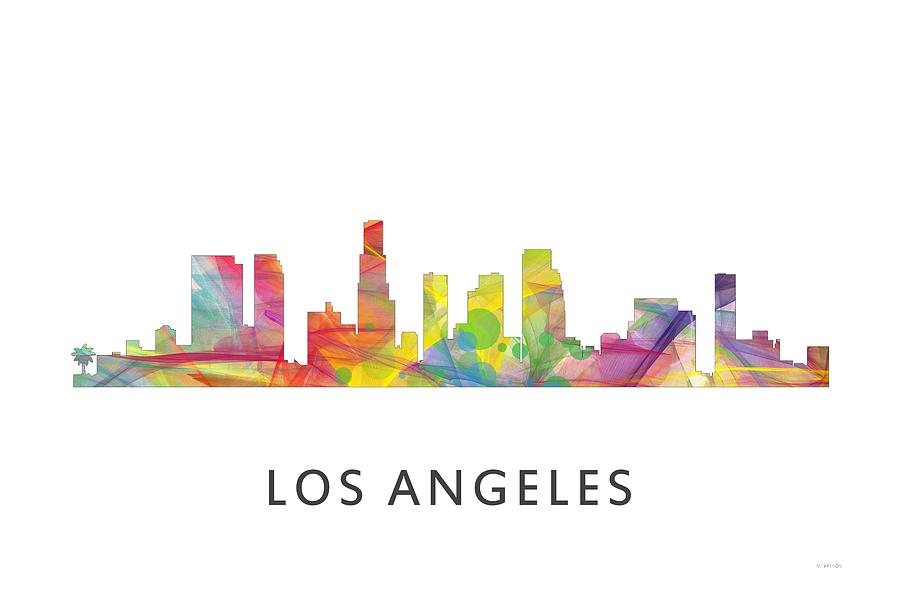 Architecture Digital Art - Los Angeles California Skyline #6 by Marlene Watson