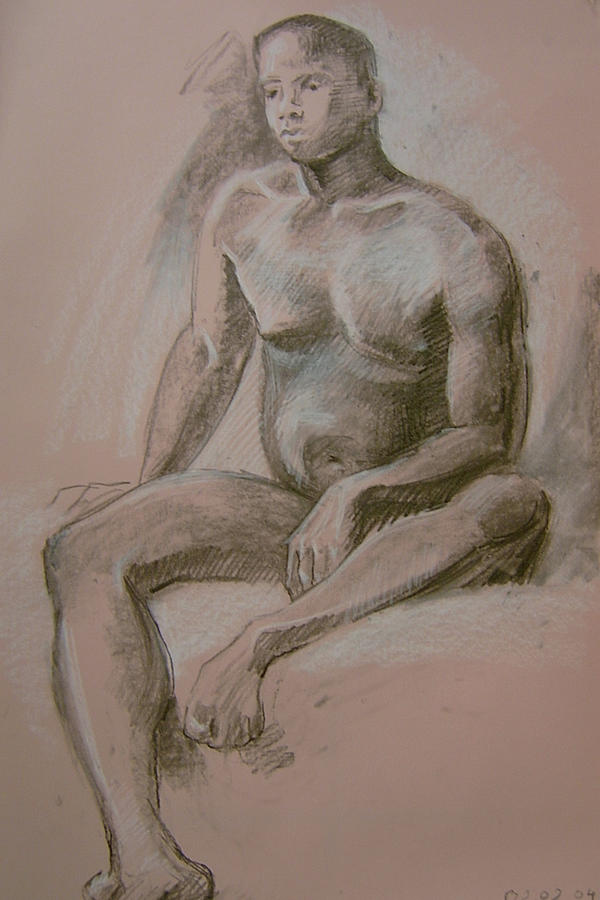Nude Drawing - Model study #6 by Tigran Ghulyan