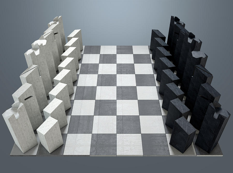 Chess Board Setup #1 Digital Art by Allan Swart - Pixels