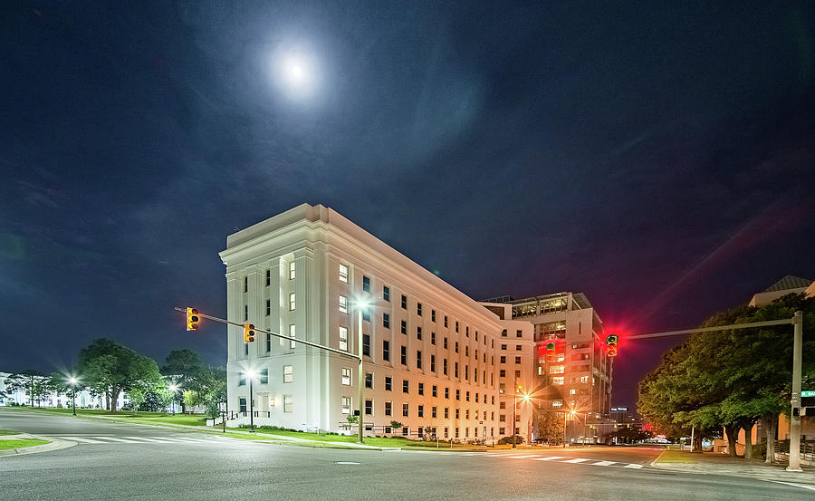 Montgomery Alabam Downtown At Night Time #6 Photograph by Alex Grichenko