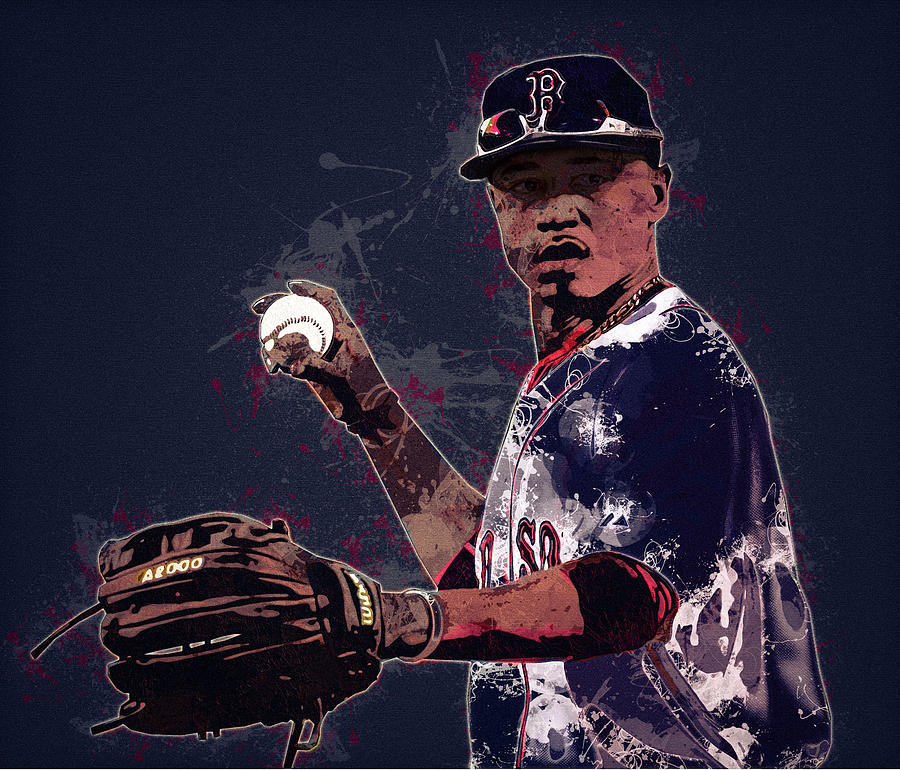 Mookie Betts Digital Art by Nadezhda Zhuravleva