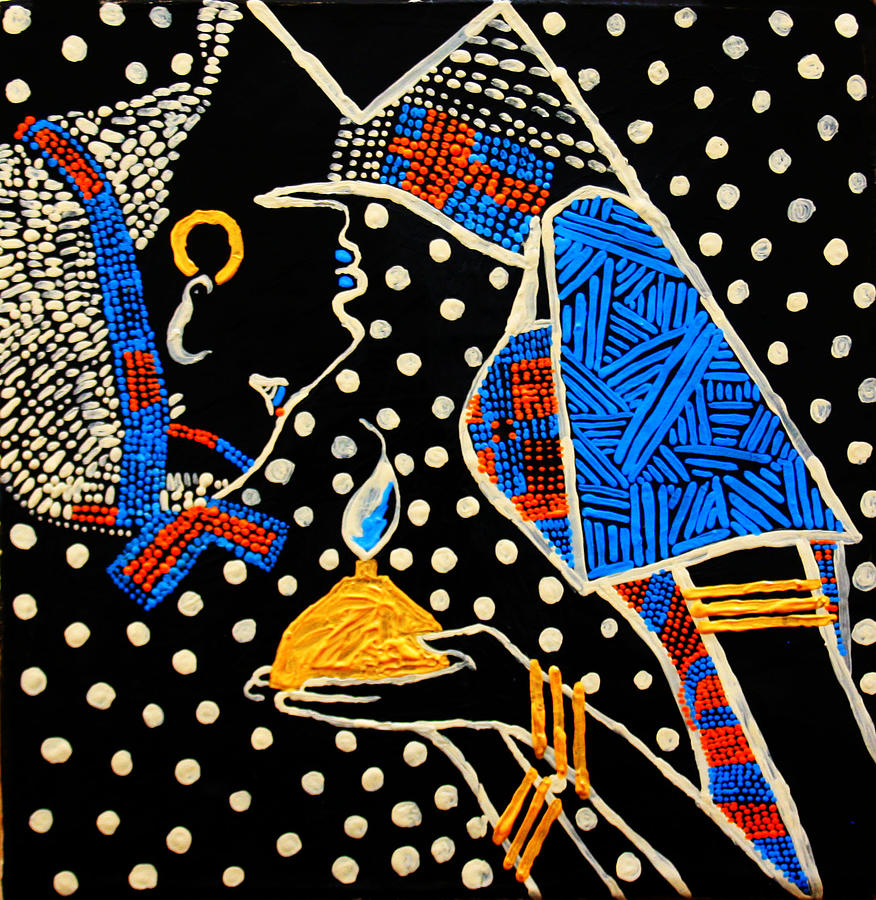Murle South Sudanese Wise Virgin #6 Painting by Gloria Ssali