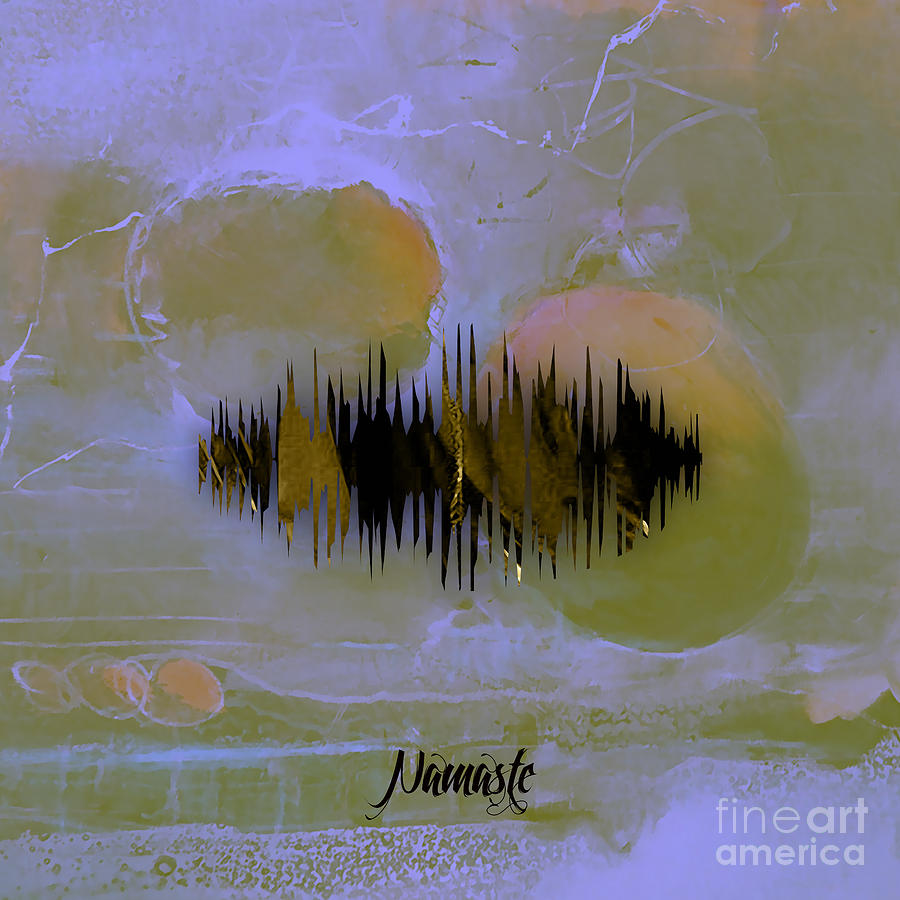 Namaste Spoken Soundwave #5 Mixed Media by Marvin Blaine