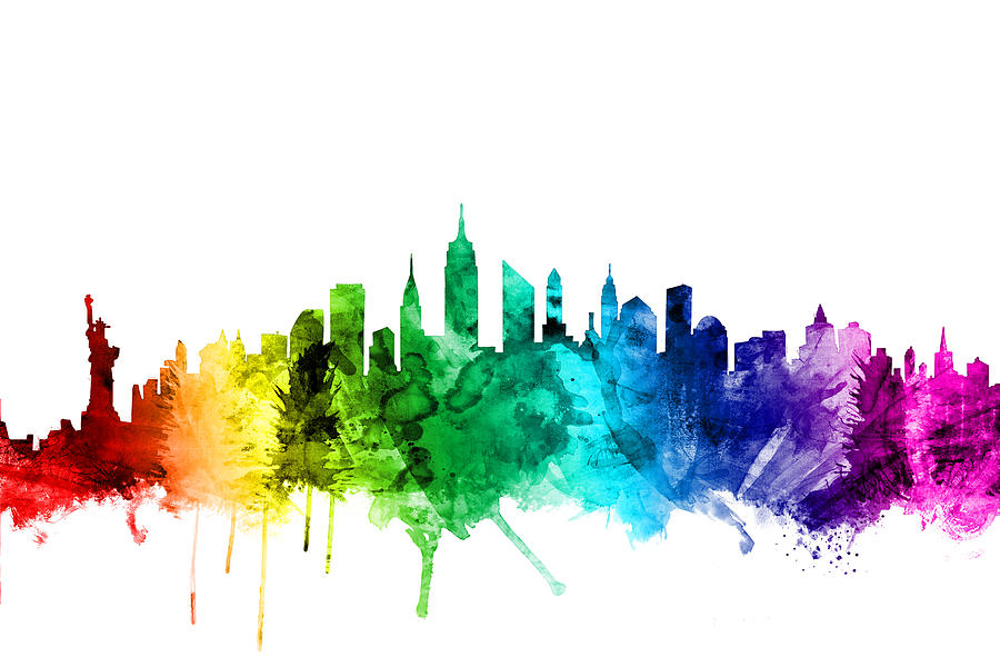 New York City Skyline #6 Digital Art by Michael Tompsett