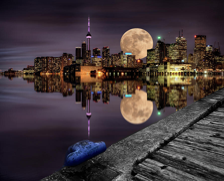 Night Shot Toronto City #6 Photograph by Mark Duffy