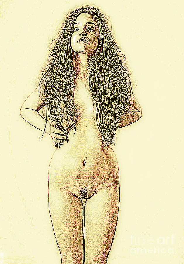 Nude Digital Art - Nude Girl #6 by K Eric