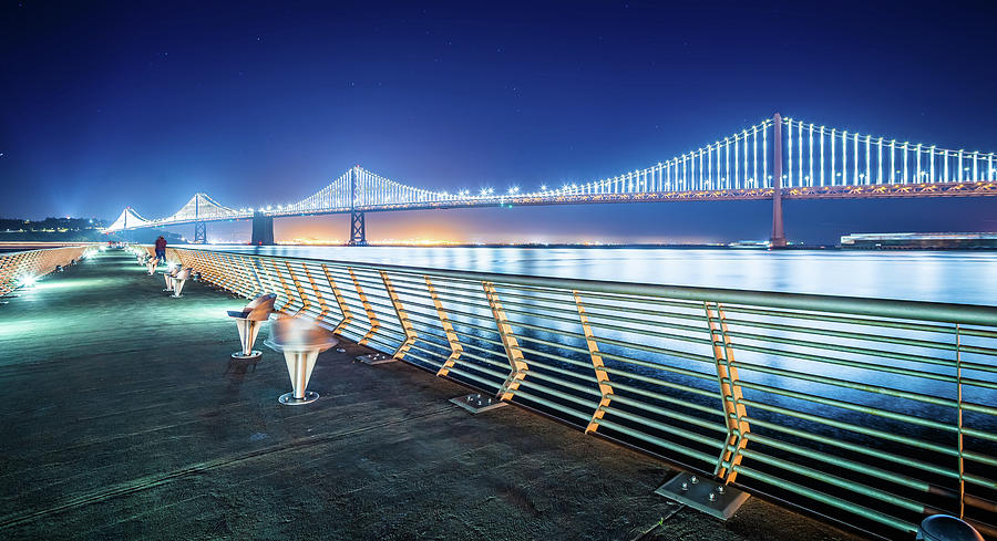 Oakland Bay Bridge Views Near San Francisco California In The Ev #6 Photograph by Alex Grichenko