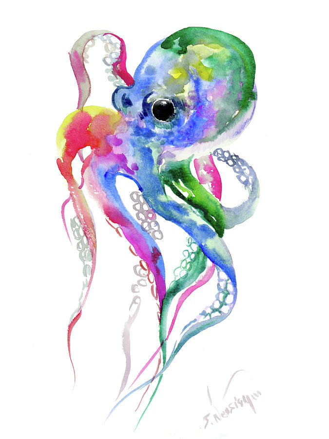Octopus Painting - Octopus #6 by Suren Nersisyan