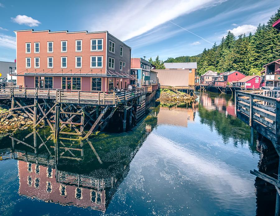 Old Historic Town Of Ketchikan Alaska Downtown #6 Photograph by Alex Grichenko