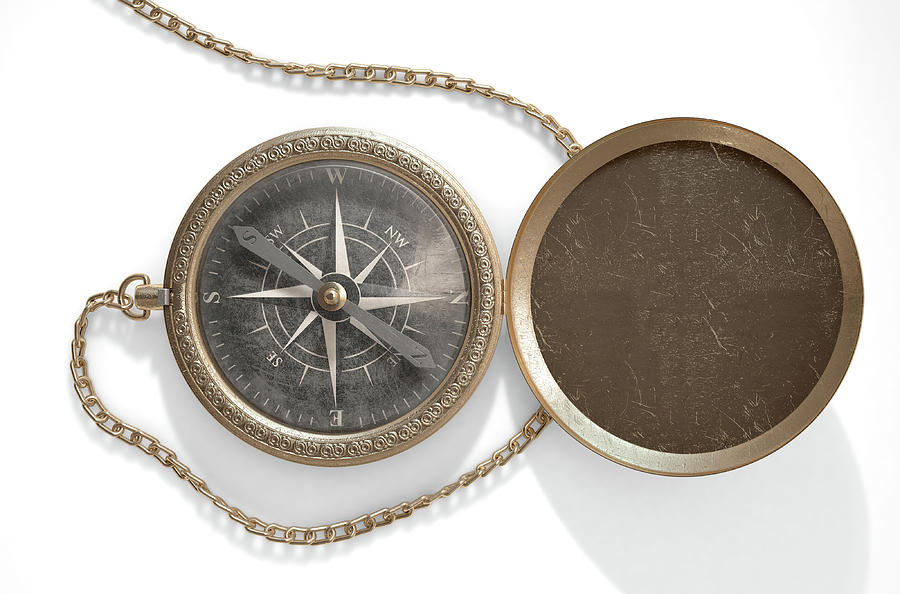 Device Digital Art - Ornate Pocket Compass #6 by Allan Swart