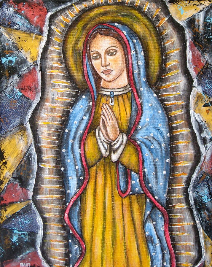 Our Lady of Guadalupe #6 Painting by Rain Ririn