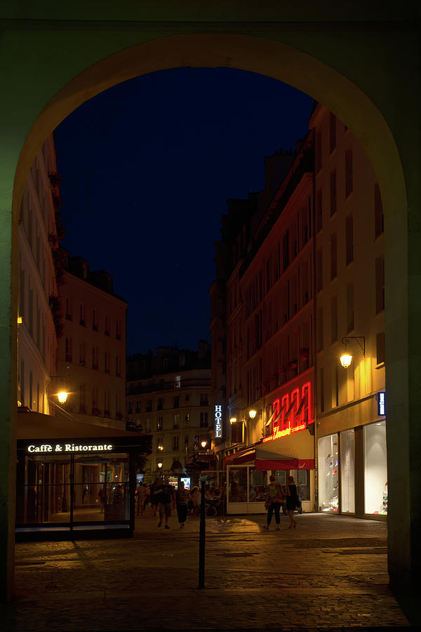 Paris France Scenes at Night #6 Digital Art by Carol Ailles