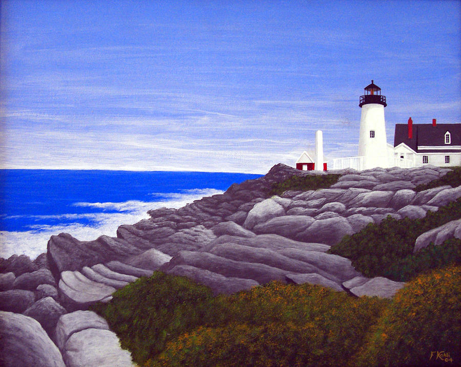 Historic Buildings Painting - Pemaquid Point Light Station #6 by Frederic Kohli