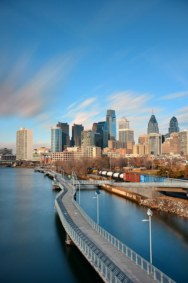 Philadelphia Skyline #6 Photograph by Songquan Deng