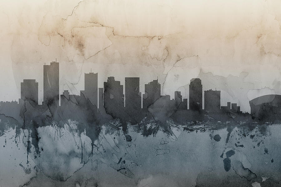 Phoenix Arizona Skyline #6 Digital Art by Michael Tompsett