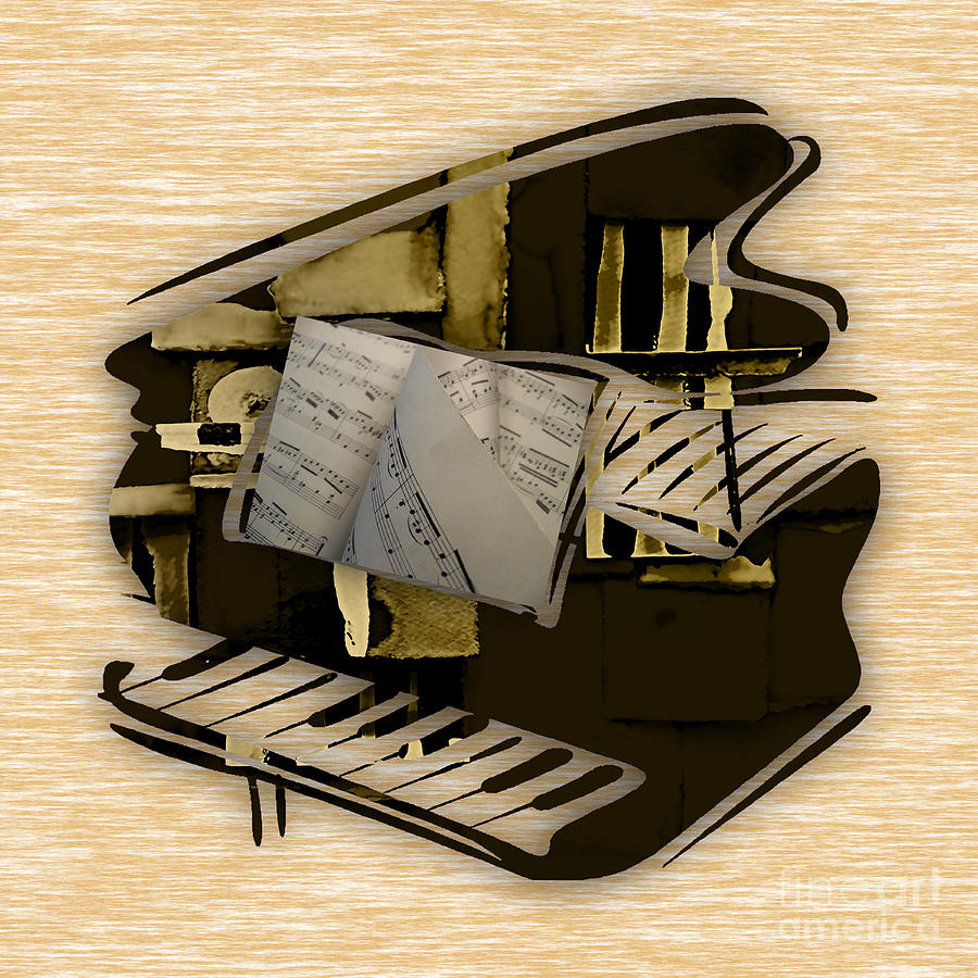 Music Mixed Media - Piano Collection #6 by Marvin Blaine