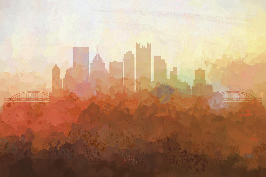 Pittsburgh Pennsylvania Skyline #6 Digital Art by Marlene Watson