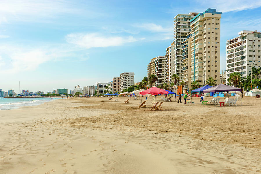 Playa De Chipipe In Salinas, Ecuador Photograph By Marek Poplawski