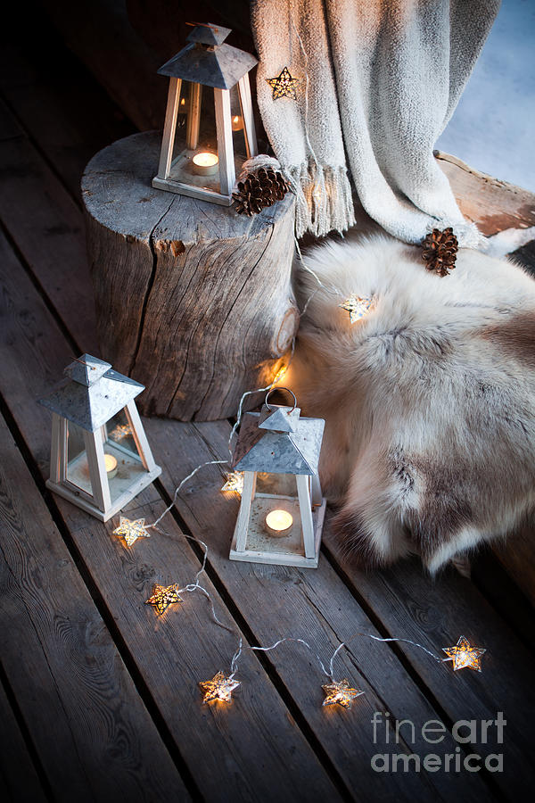 Winter Photograph - Porch decoration #6 by Kati Finell