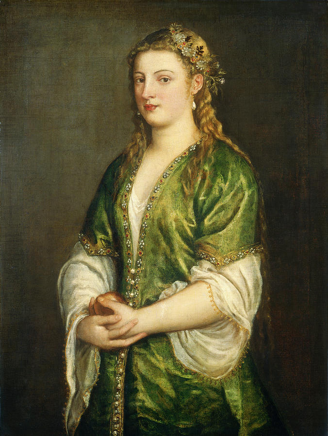  Portrait of a Lady #6 Painting by Titian