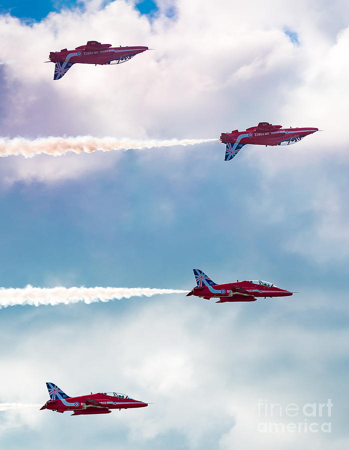 Red Arrows display #6 Photograph by Colin Rayner