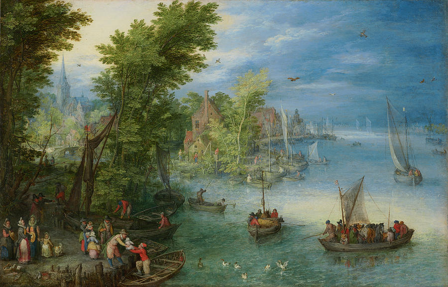 River Landscape #7 Painting by Jan Brueghel the Elder