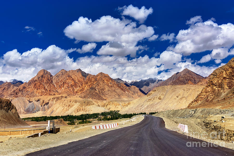 Road Mountains of Leh Ladakh Jammu and Kashmir India Photograph by 