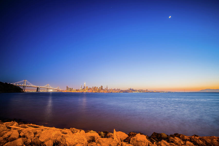 San Francisco Bay Sunset From Treasure Island #6 Photograph by Alex Grichenko