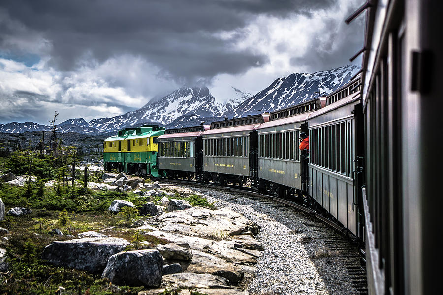 Scenic train from Skagway to White Pass Alaska #6 Photograph by Alex Grichenko