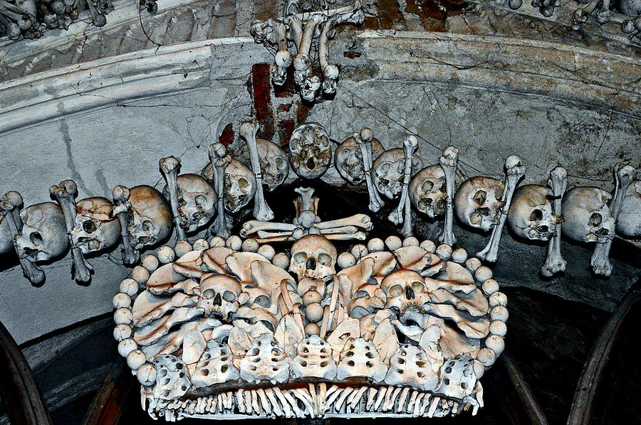 Sedlec Ossuary Photograph - Sedlec Ossuary. Cemetery Church Of All Saints With The Ossuary. Czech Republic. #6 by Andy i Za