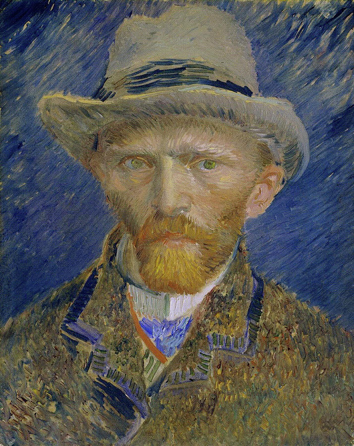 Vincent Van Gogh Painting - Self-Portrait with Grey Felt Hat #6 by Vincent van Gogh