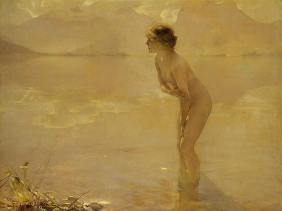 French Painters Painting - September Morn by Paul Chabas French Painters Painting - September Morn by Paul Chabas